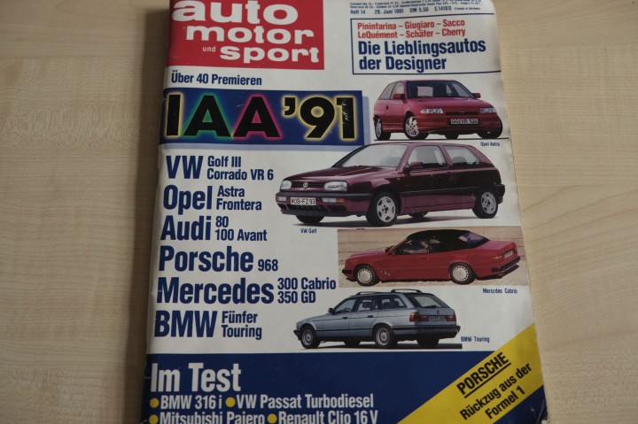 Deckblatt Auto Motor und Sport (14/1991)